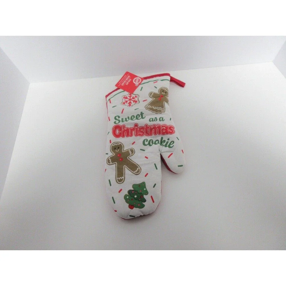 4 pc kitchen towel set (1 Kitchen Towels 1 Oven Mitt 2 Potholders Sweet Christma